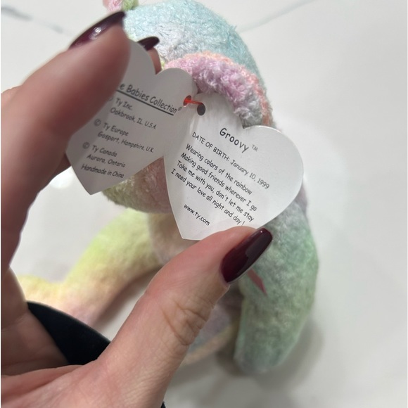 Rare Beanie Babie Groovy 1999 with errors and hologram tag - Picture 2 of 3